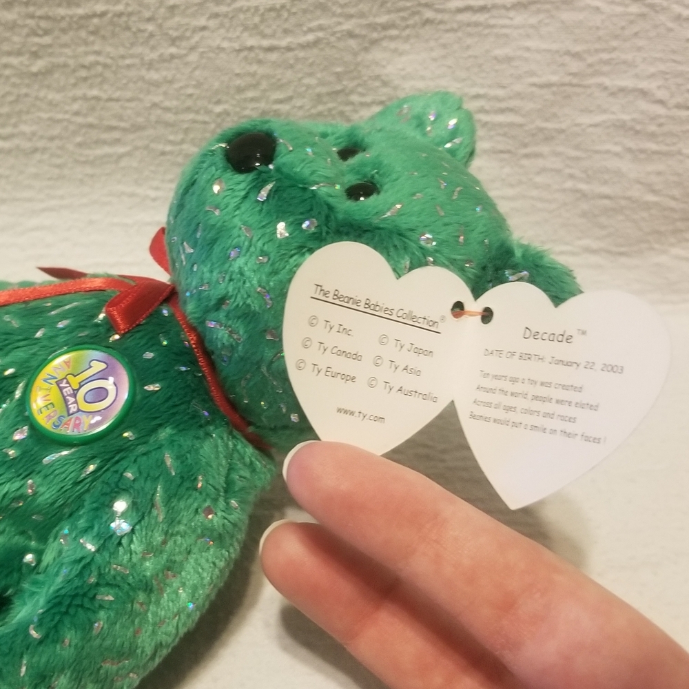 Like new 2003 "Decade" January Beanie Baby bear - Picture 3 of 4